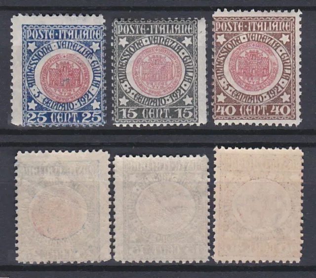 ITALY 1921 Venezia Giulia Mint **  Sc.130-132 (Sa.113/115)