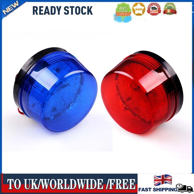 LED 12V Security Alarm Strobe Signal Warning Siren Blue Red Flashing Light