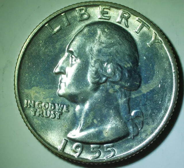 1955 D Washington Quarter BU Uncirculated From OBW - Only 3 Million Minted!