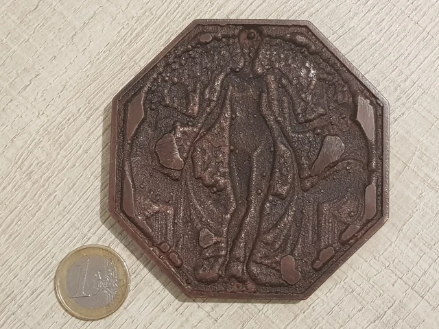 Grande Médaille Art Déco En Bronze - Prévention Routière Par Pierre Turin - XXème Siècle