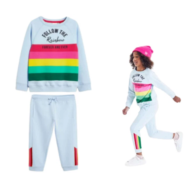 NEXT Set Jogger Abito Arcobaleno con Felpa con Felpa con Felpa con Felpa con Felpa con Felpa con Felpa con Felpa con Felpa con Felpa con Felpa con Felpa con Felpa Ragazza 7 Anni Blu Nuovo con