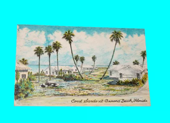 CORAL SANDS AT ORMOND BEACH, FLORIDA USA POSTCARD ✰ postmarked 1958