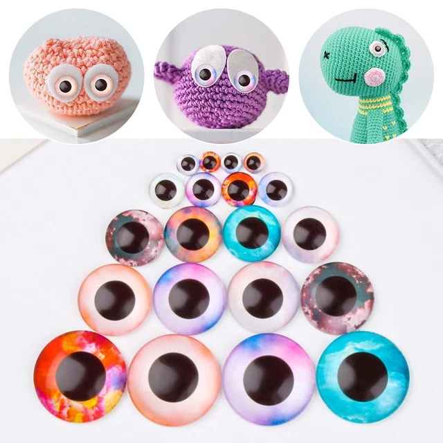 Accesorios de juguete ojos redondos cristal muñeca ojos globos oculares planos cabujón