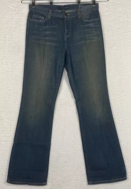 Calvin Klein Flare Denim Jeans Womens High Rise Size 10 Stretch Cotton Blend