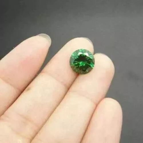 2 mm Loose Round Emerald May Birthstone CZ Stone Single Green Cubic Zirconia