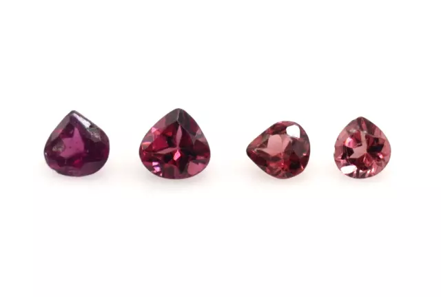 Tiny Setting Size Pear Cut Lustrous Natural Almandine Garnet 4Pc Gemstone 1.67Ct