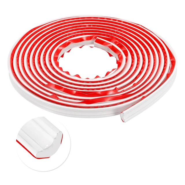 Finitura flessibile per stampaggio finitura parete, 1/2 pollici x 10 piedi per decorazione angolo parete, bianco
