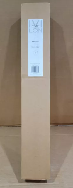 Ivilon Drapery Window Curtain Rod Warm Gold Adjusts 28" to 48" Angled Ends