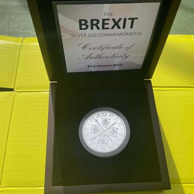 UNC 1oz .999 Silver Proof Brexit Commemorative Medallion 2020