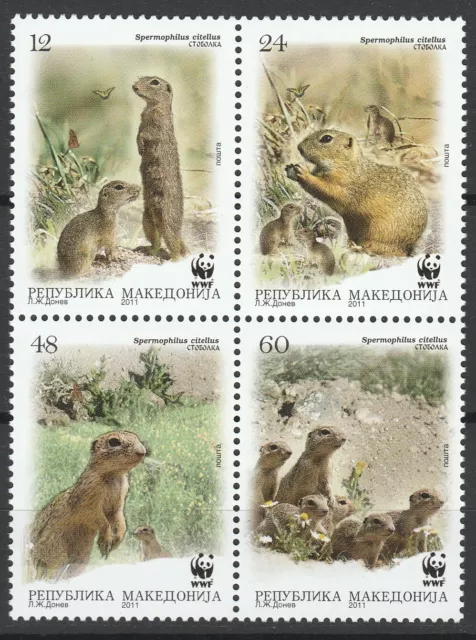 Macedonia 2011 WWF Fauna, Animals 4 MNH stamps