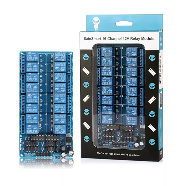 SainSmart 16-Channel 12V Relay Module Board for Arduino DSP AVR PIC ARM