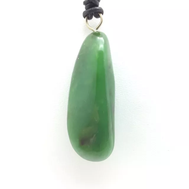 Siberian Jade Pebble Pendant Green Nephrite Jade Stone Necklace Siberia #72