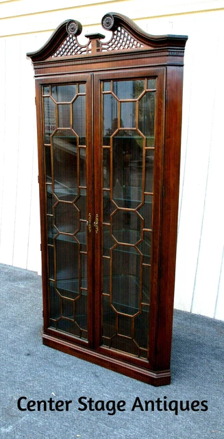 62574 Mahgany Corner China Cabinet Curio 62574 Mahgany Corner China Cabinet Curio