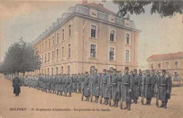 CPA 90 BELFORT INFANTRY REGIMENT GUARD INSPECTION (cpa not common