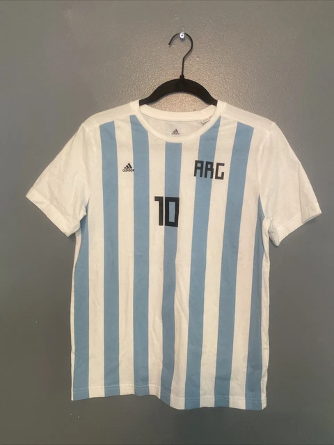 Adidas Boys Large Messi Argentina Jersey Tee Shirt