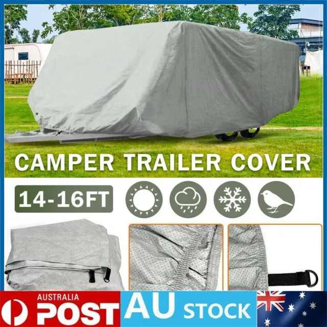 Explore Camper Trailer Cover 14-16 ft 4.3-4.7m Jayco Swan Free Chocks Caravan RV
