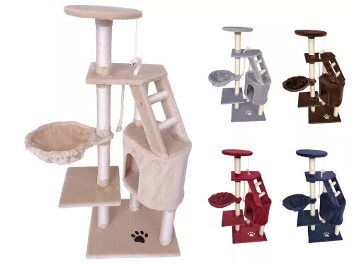 Tiragraffi Per Gatti Graffiatoio Gatto Gioco Cuccia Scala Parcogiochi H. 120 Cm