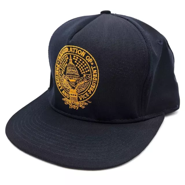 Vintage 1989 President Inauguration George H W Bush Dan Quayle Snapback Hat Cap