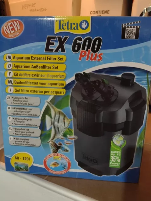 Tetra Filtro esterno EX 600 PLUS per acquari completo di materiali fino 120 litr