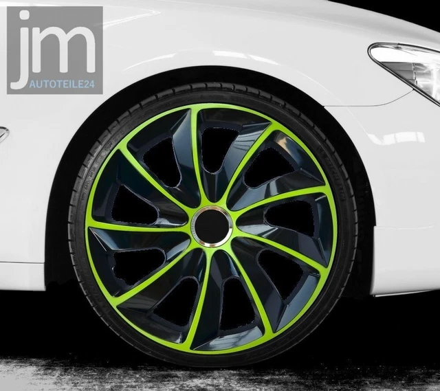 STIG Radzierblenden 15 Zoll 4er Set Silber - Premium ABS Kunststoff | Werkzeuglose Montage