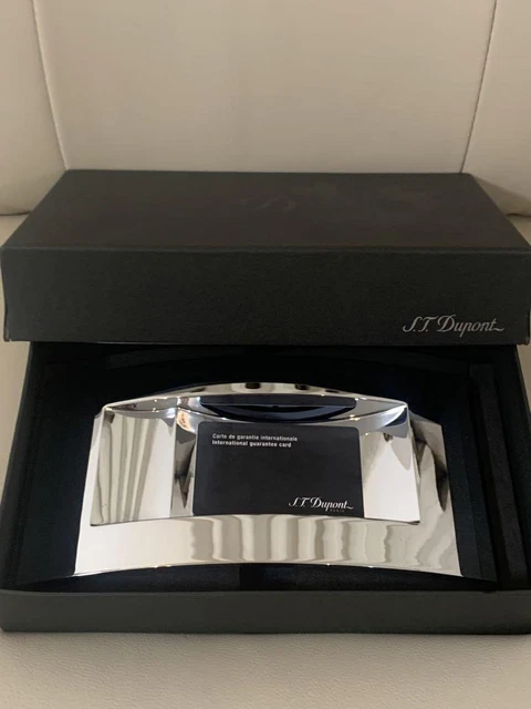 STDupont Aschenbecher Silber Garantiert mit Box versandt aus Japan NEU