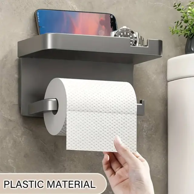 Mensola porta carta igienica in alluminio con vassoio cucina da appendere a parete  porta rotolo di carta per telefono senza perforazione accessori per il  bagno - AliExpress