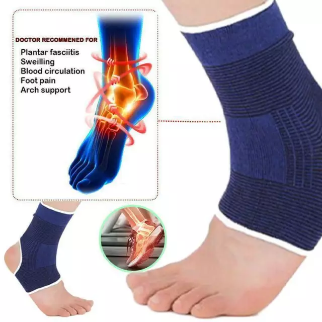 ANKLE SUPPORT COMPRESSION Bandage Brace Tendon Arthritis Tendinitis ...
