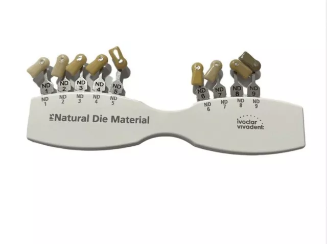 Dental IPS Natural Die Material Shade Guide Ivoclar Vivadent ND 1-9 Abutment