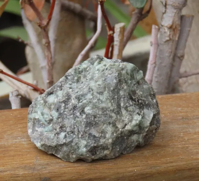 Raw & Rough Natural Dark Green Emerald Crystal Chunk 207 Grams Heart Chakra Calm