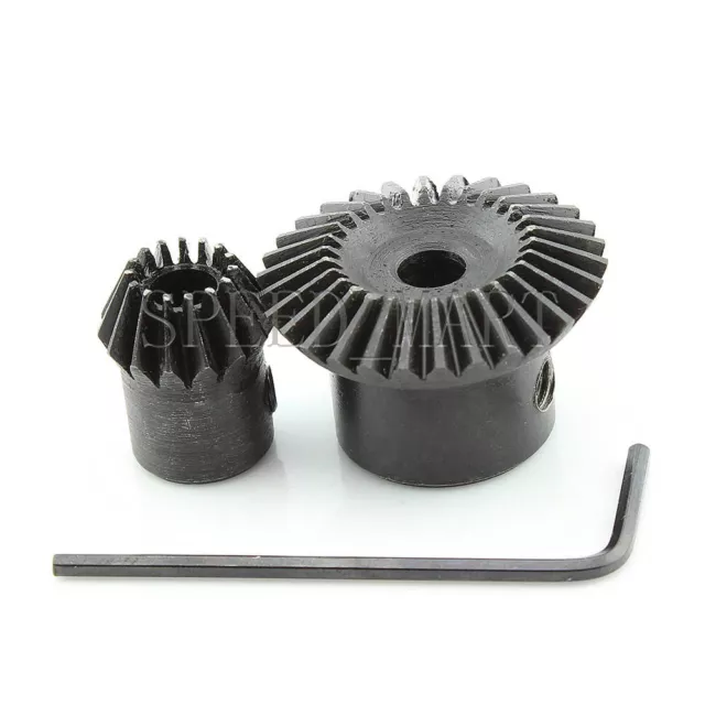 1M-30T-15T Metal Umbrella Tooth Bevel Gear 90° Angle Set Kit Ratio 2:1