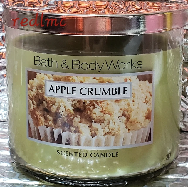 APPLE CRUMBLE Bath & Body Works 14.5 Ounce Large 3-Wick Candle New Discontinued APPLE CRUMBLE Bath & Body Works 14.5 Ounce Large 3-Wick Candle New Discontinued
