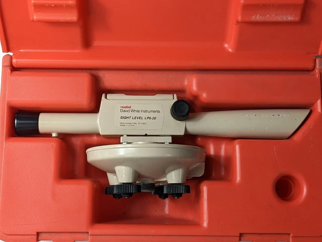 David White Instruments LP6-20 Transit Level Survey Measurement With Hard Case