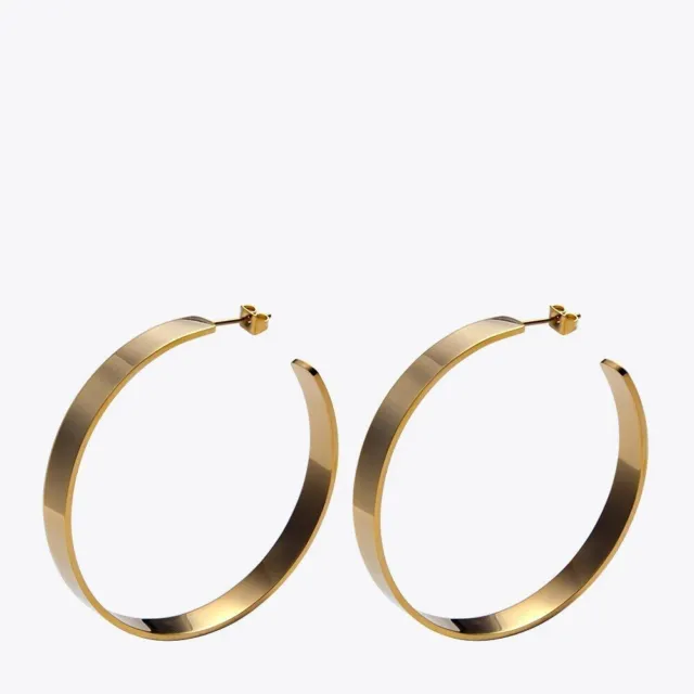 Vintage Big Hoop Earrings Gold Color Earring Women Fashion Jewelry Gifts 1Pair