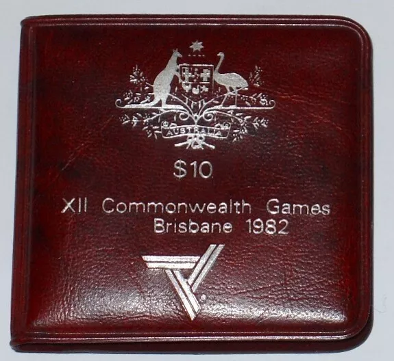 1982 Australia Commonwealth Brisbane Games $10 Uncirculated Silver Coin