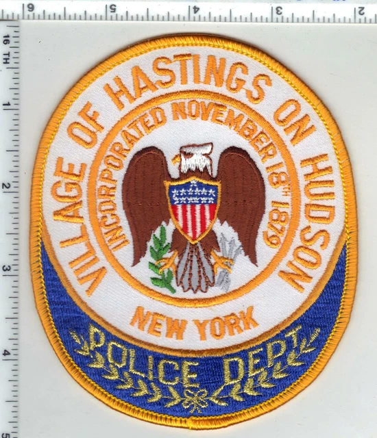VILLAGE OF HASTINGS on Hudson Police (New York) 1er numéro patch épaule