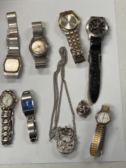 9-Lots of Vintage Watches, Brand Names, Untested
