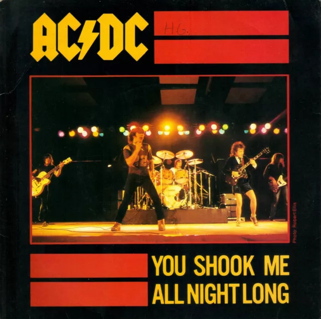 7" AC/DC – You Shook Me All Night Long / Have A Drink On Me / UK 1980