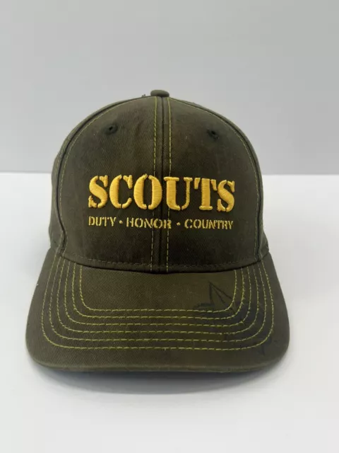 Boy Scouts of America Green “Scouts” Adjustable Baseball Cap Hat Adult One Size