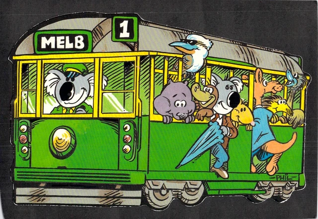 D2834 Australia V Melbourne Shaped tram NCV postcard