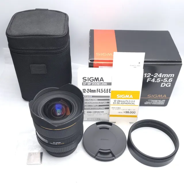 [ N MINT ] Sigma AF 12-24mm f4.5-5.6 EX DG HSM Wide Lense For canon From JAPAN