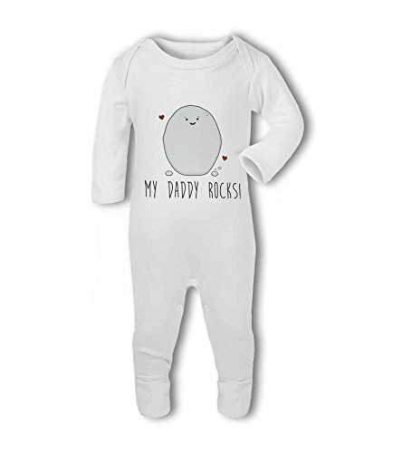 My Daddy Rocks - Baby Romper Suit by BWW Print Ltd