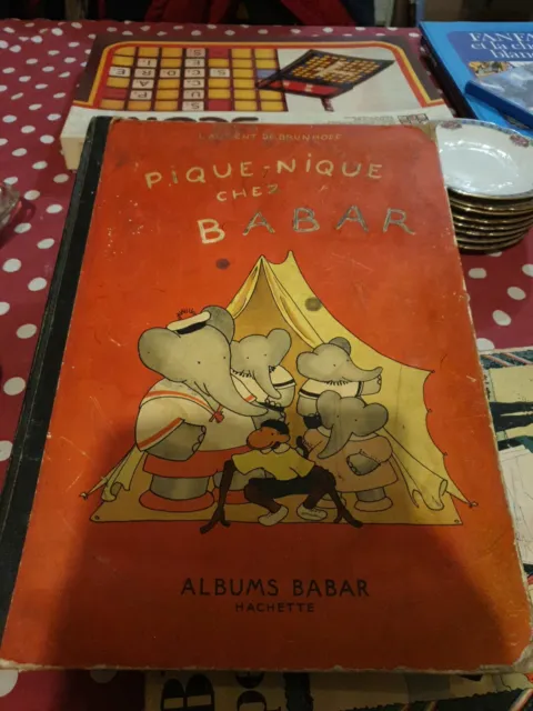 Livre Pique Nique Chez Babar Hachette 1949