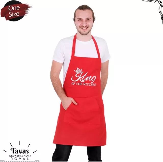 Schürze Küchenschürze Kochschürze King Bistroschürze Grillschürze Herren schürze 2