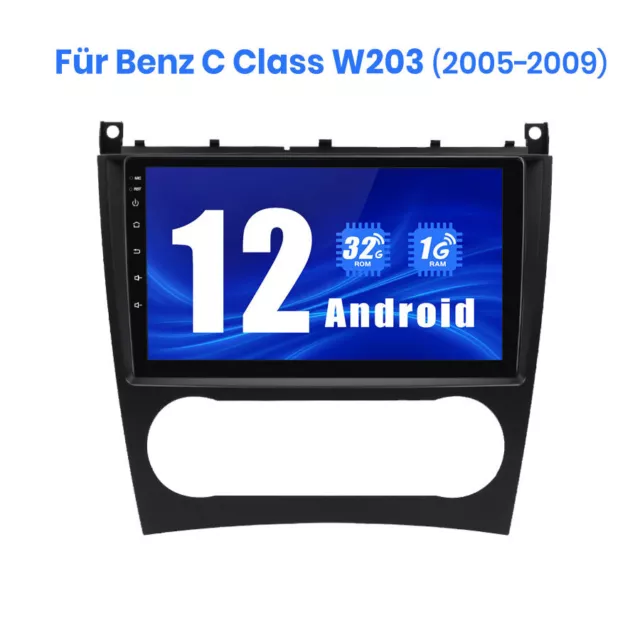 Autoradio GPS Navi Für Mercedes Benz C Class W203 C200 C350 CLK W209 Android 12