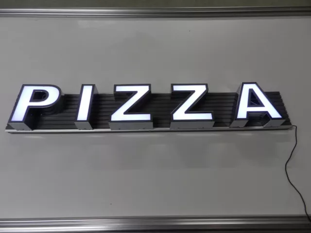 Pizza Bouclier 3D LED Courrier Environ 100cm Caisson Lumineux Enseigne Pâtes