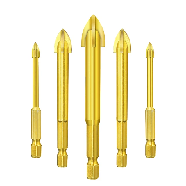 5pcs/set Concrete Drill Bit Rust-proof Durable Handdrill Drilling Bits Sharp