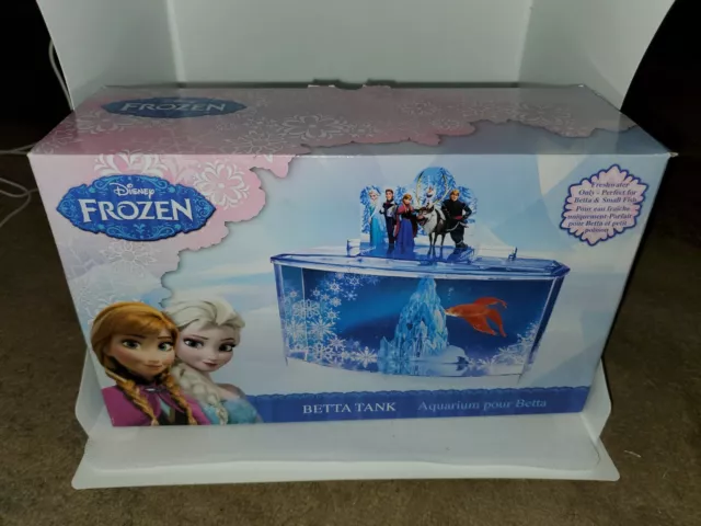 0.7 Gallon Themed Betta Tank Perfect for Betta Fish for Fans of Frozen Decor Blu