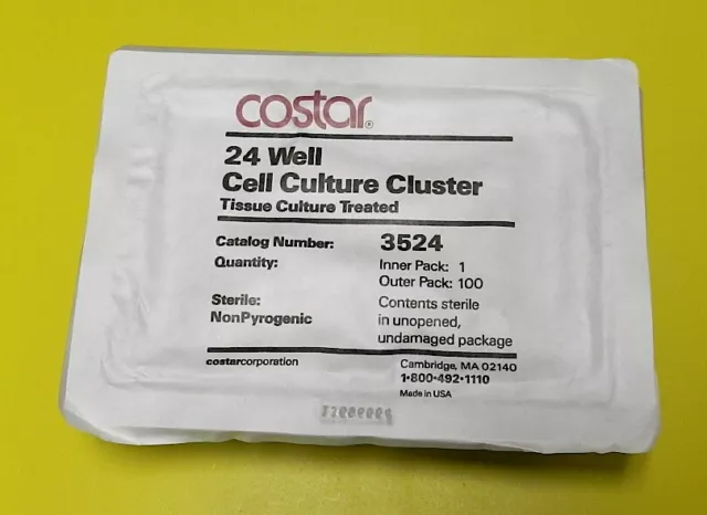 Corning Costar 3524    24 Well Cell Tissue Culture Plates (Total 35 Pcs)