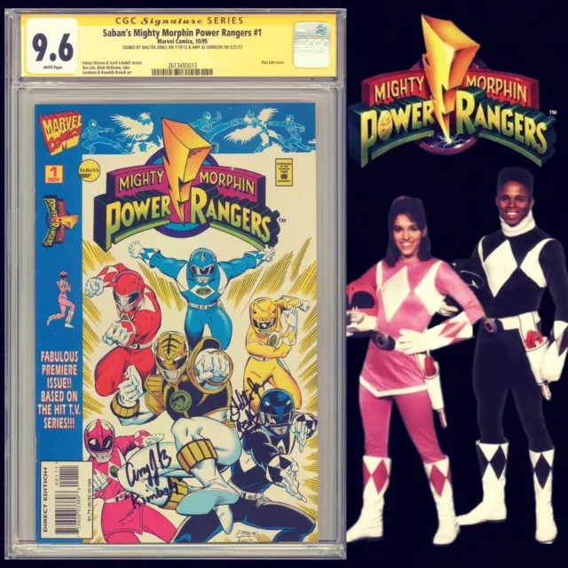 CGC 9.6 SS Saban's Mighty Morphin Power Rangers #1 signed by Johnson & Jones
