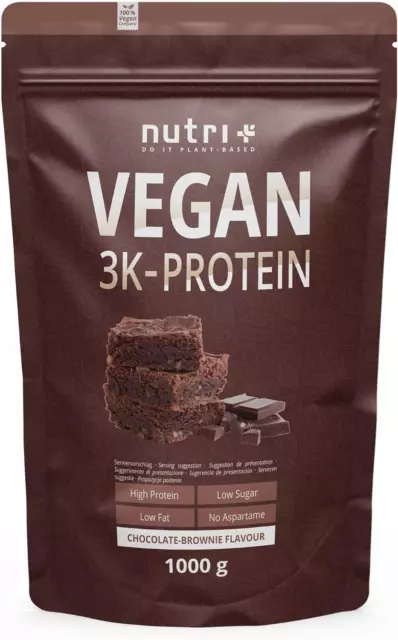 PROTEINA in POLVERE VEGAN Gusto Brownie Al Cioccolato Proteine - Nutri-Plus 3K-P